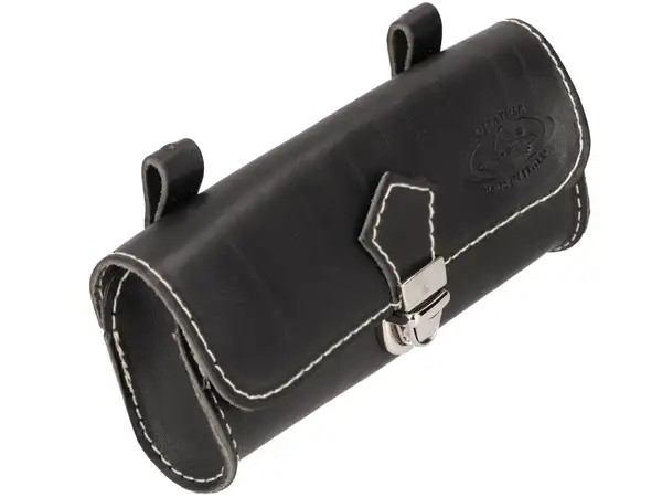 Satteltasche «Charleston» schwarz Echtleder